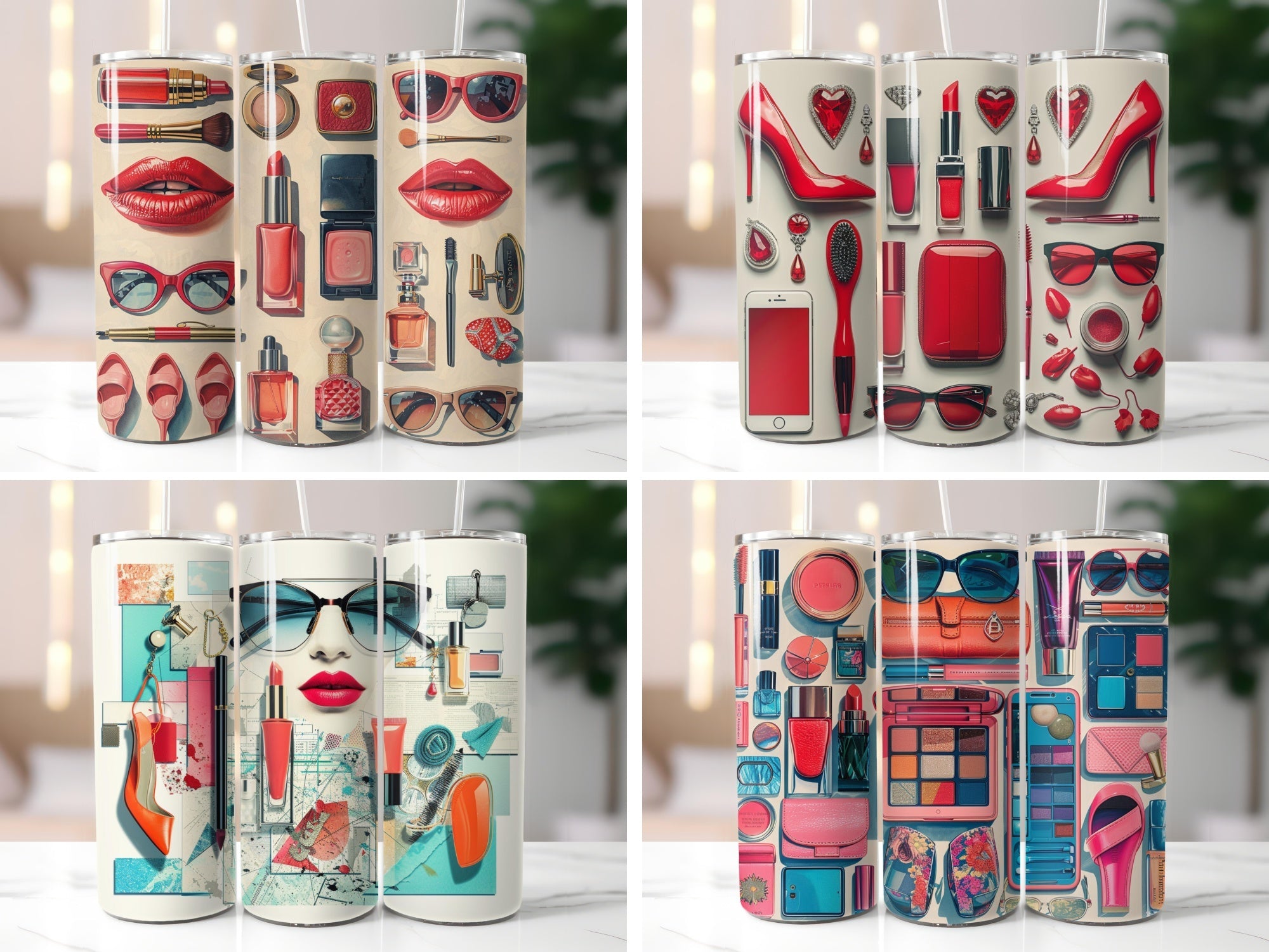 Fashion Collage Tumbler Wrap - CraftNest - Digital Crafting and Art