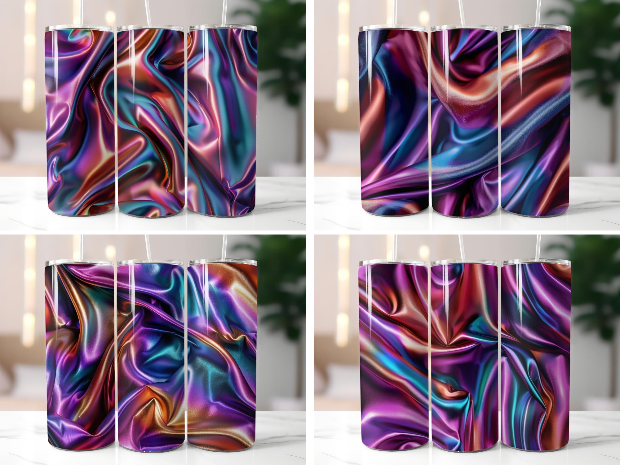 Iridescent Fabric Tumbler Wrap - CraftNest - Digital Crafting and Art
