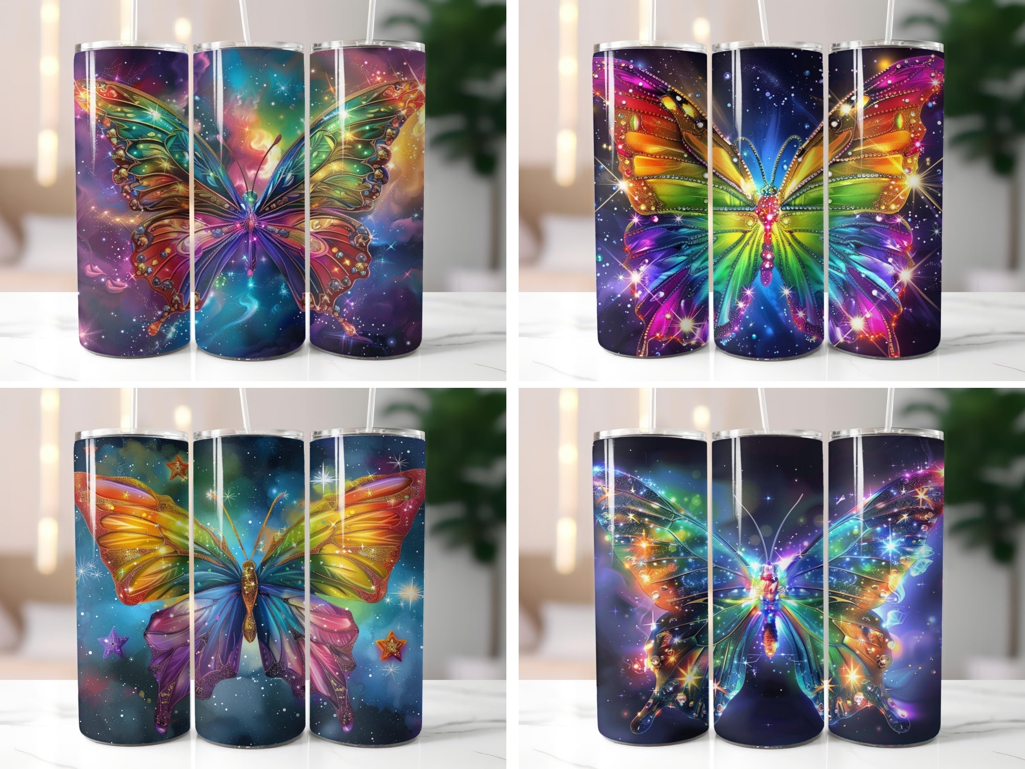 Beautiful Butterfly Tumbler Wrap - CraftNest - Digital Crafting and Art
