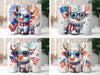 Patriotic Cute Cow Tumbler Wrap