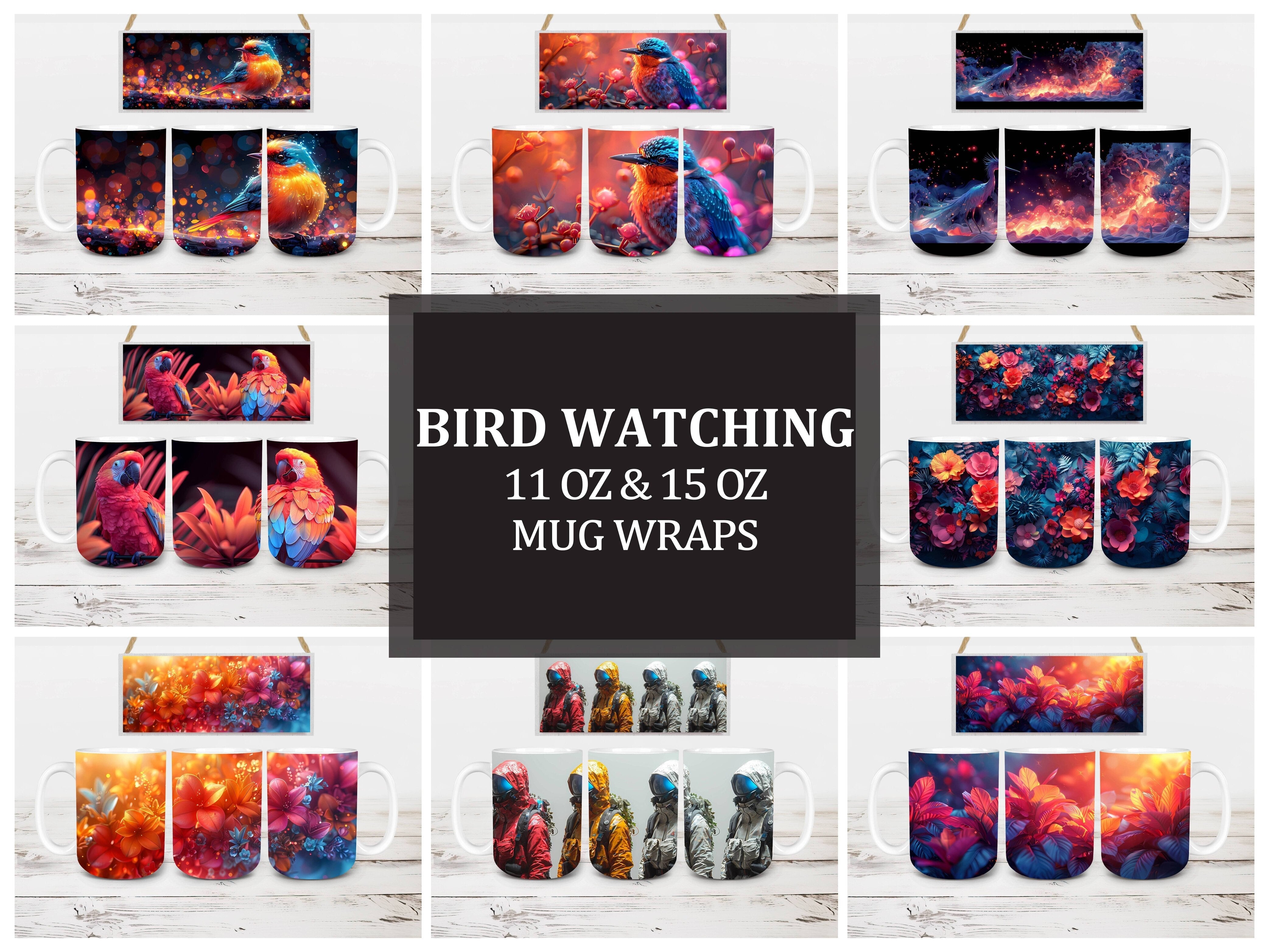 Bird Watching 2 Mug Wrap - CraftNest - Digital Crafting and Art