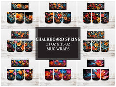Chalkboard Spring 5 Mug Wrap - CraftNest
