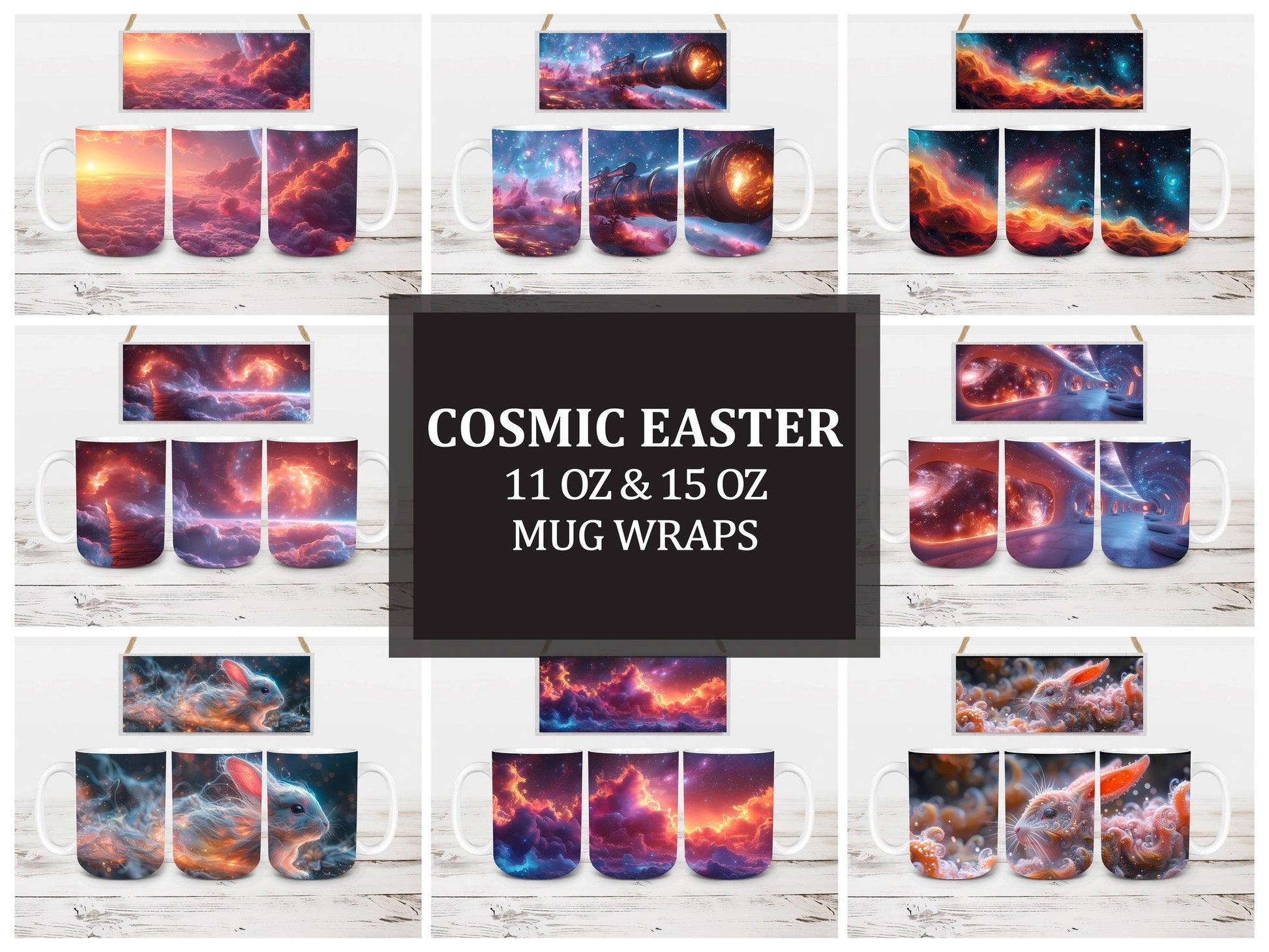 Cosmic Easter 3 Mug Wrap - CraftNest