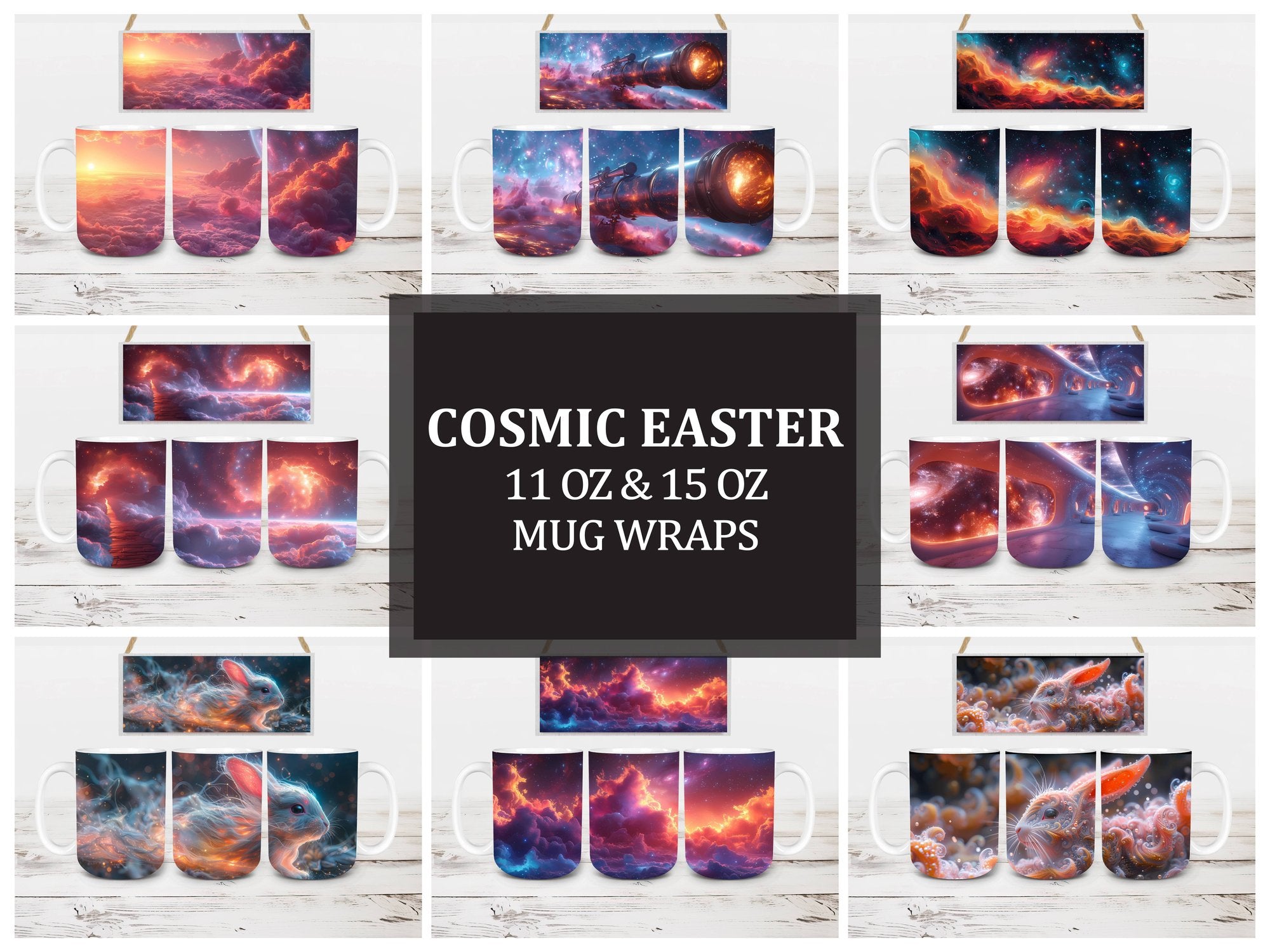 Cosmic Easter 3 Mug Wrap - CraftNest