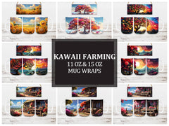 Kawaii Farming 9 Mug Wrap - CraftNest