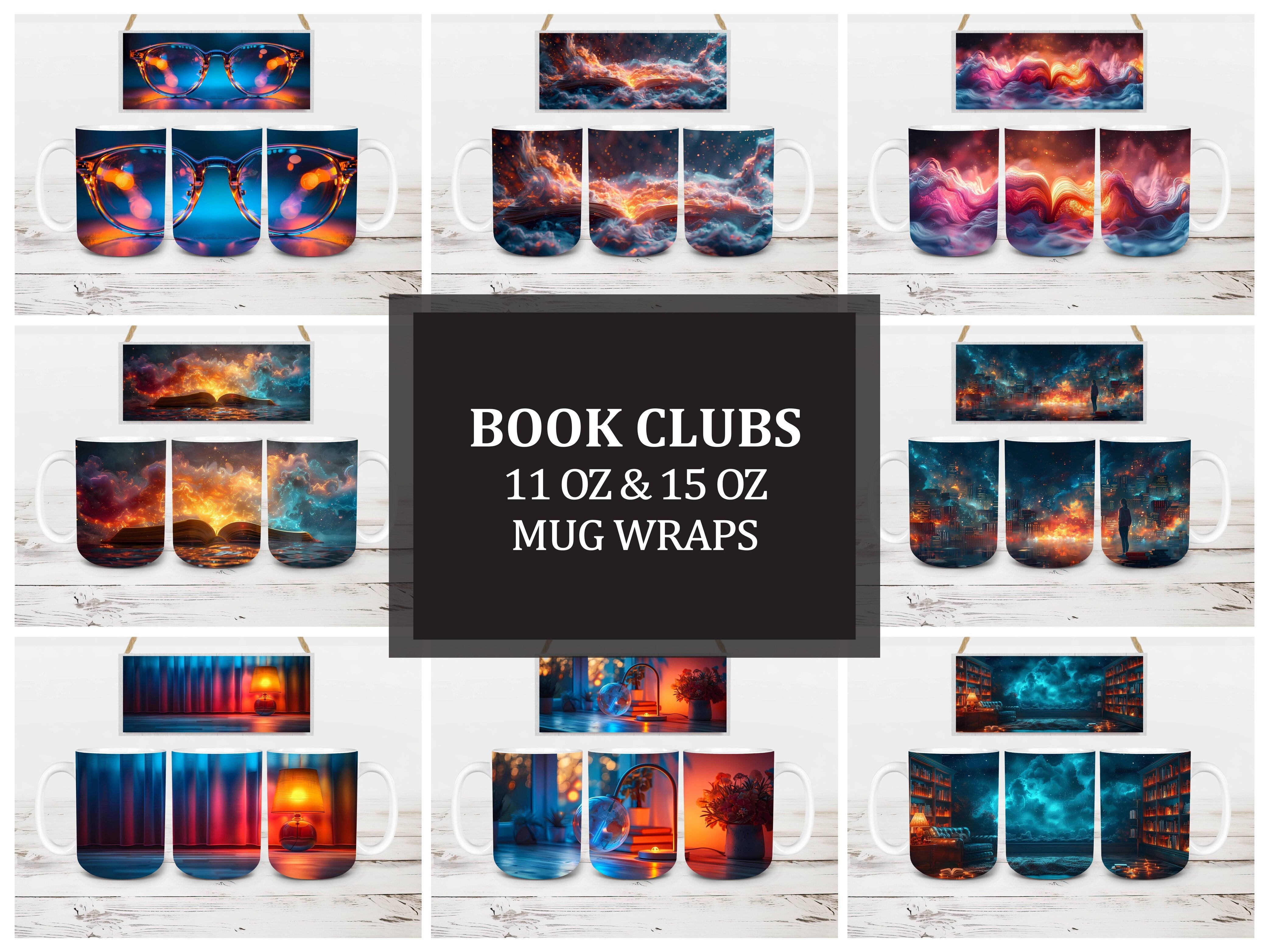 Book Clubs 2 Mug Wrap - CraftNest - Digital Crafting and Art