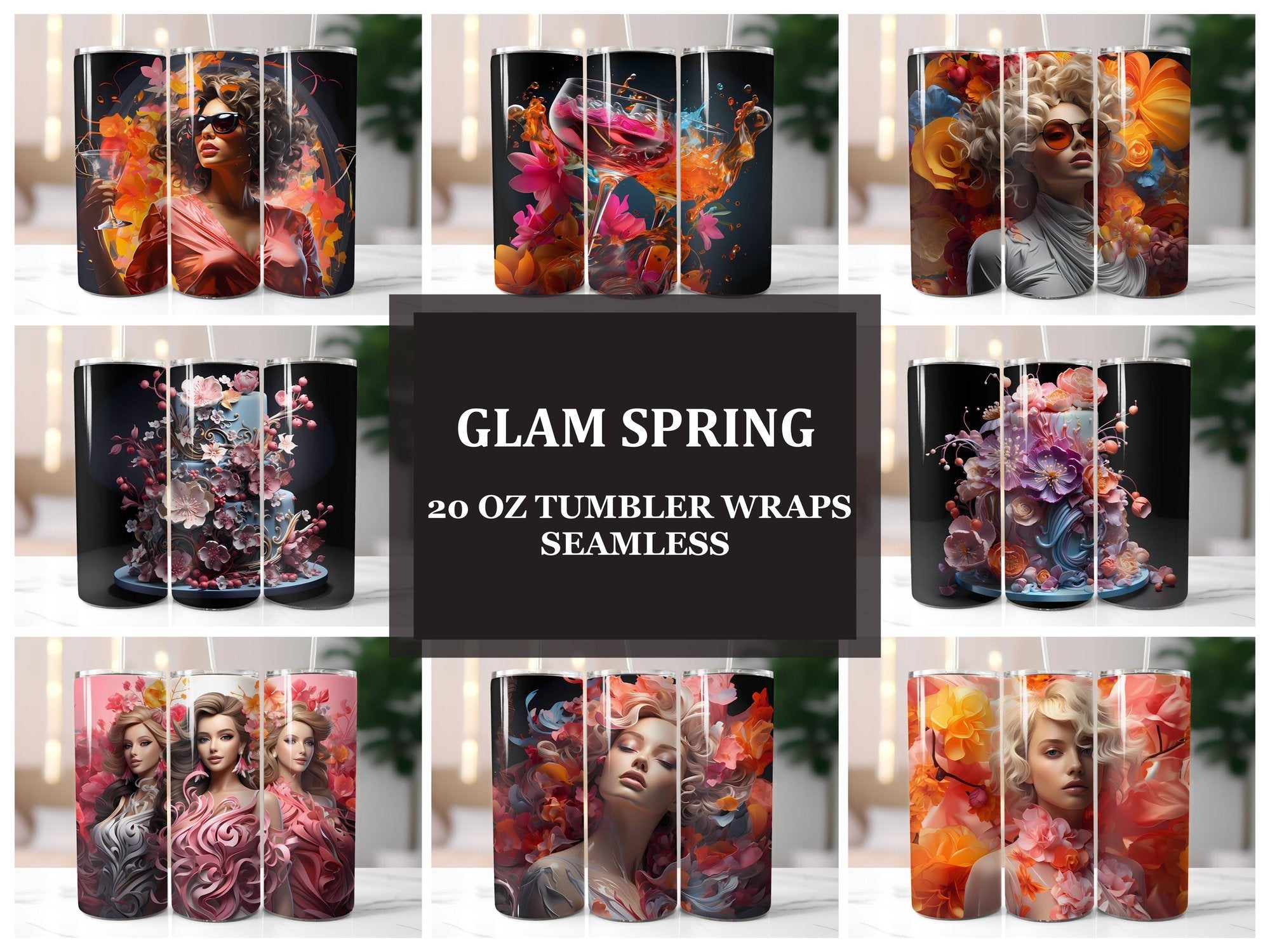 Glam Spring 1 Tumbler Wrap - CraftNest
