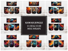 Kawaii Jungle 1 Mug Wrap - CraftNest