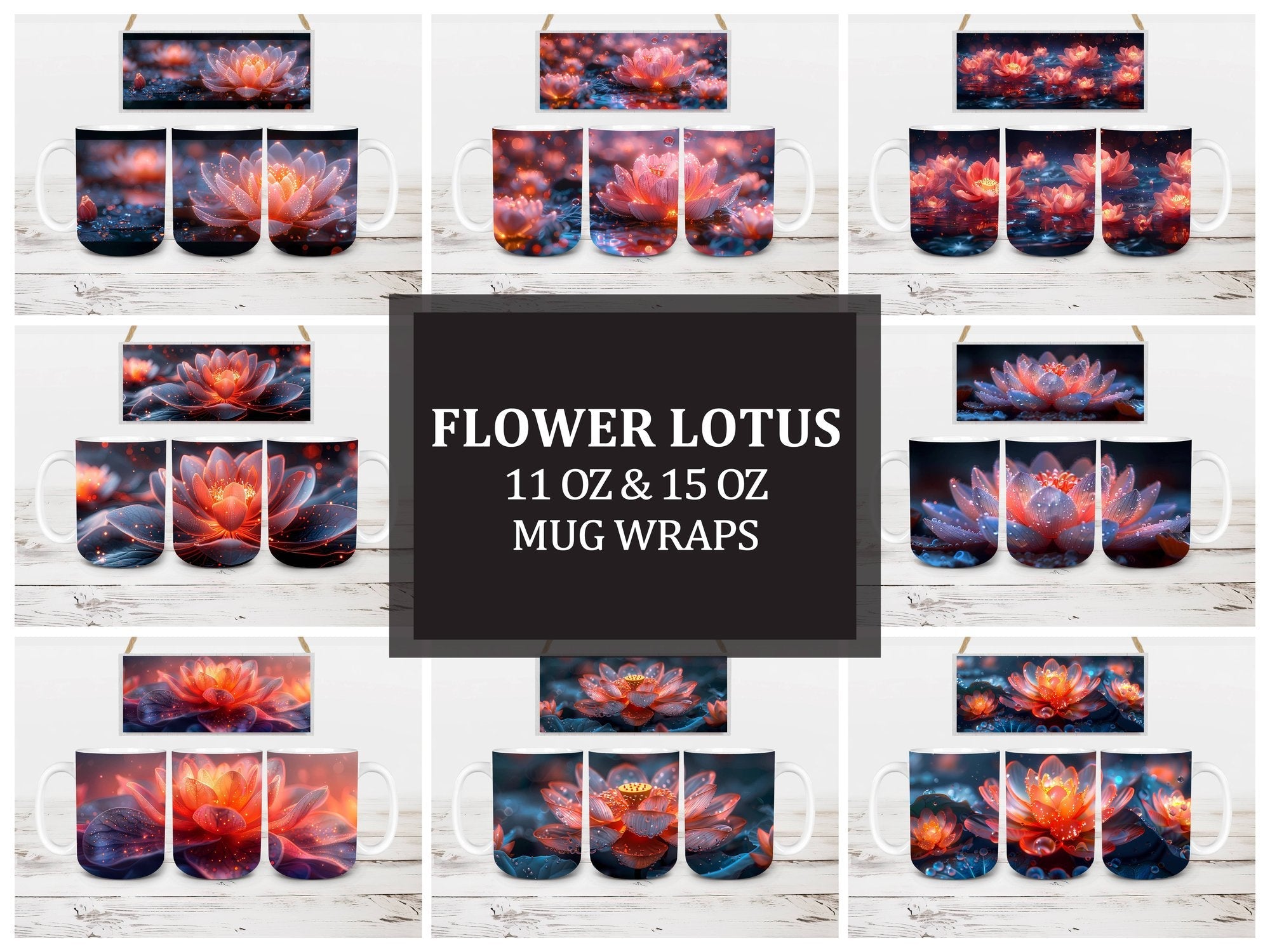 Flower Lotus 1 Mug Wrap - CraftNest