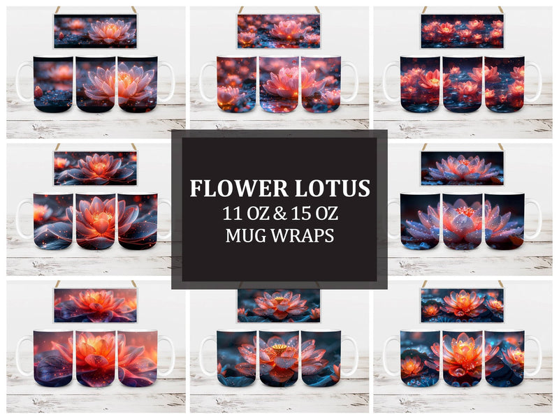 Flower Lotus 1 Mug Wrap - CraftNest