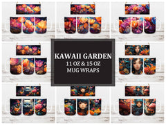 Kawaii Garden 8 Mug Wrap - CraftNest