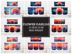 Flower Dahlias 4 Mug Wrap - CraftNest