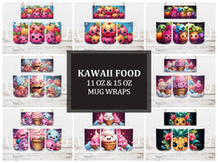 Kawaii Food 9 Mug Wrap - CraftNest