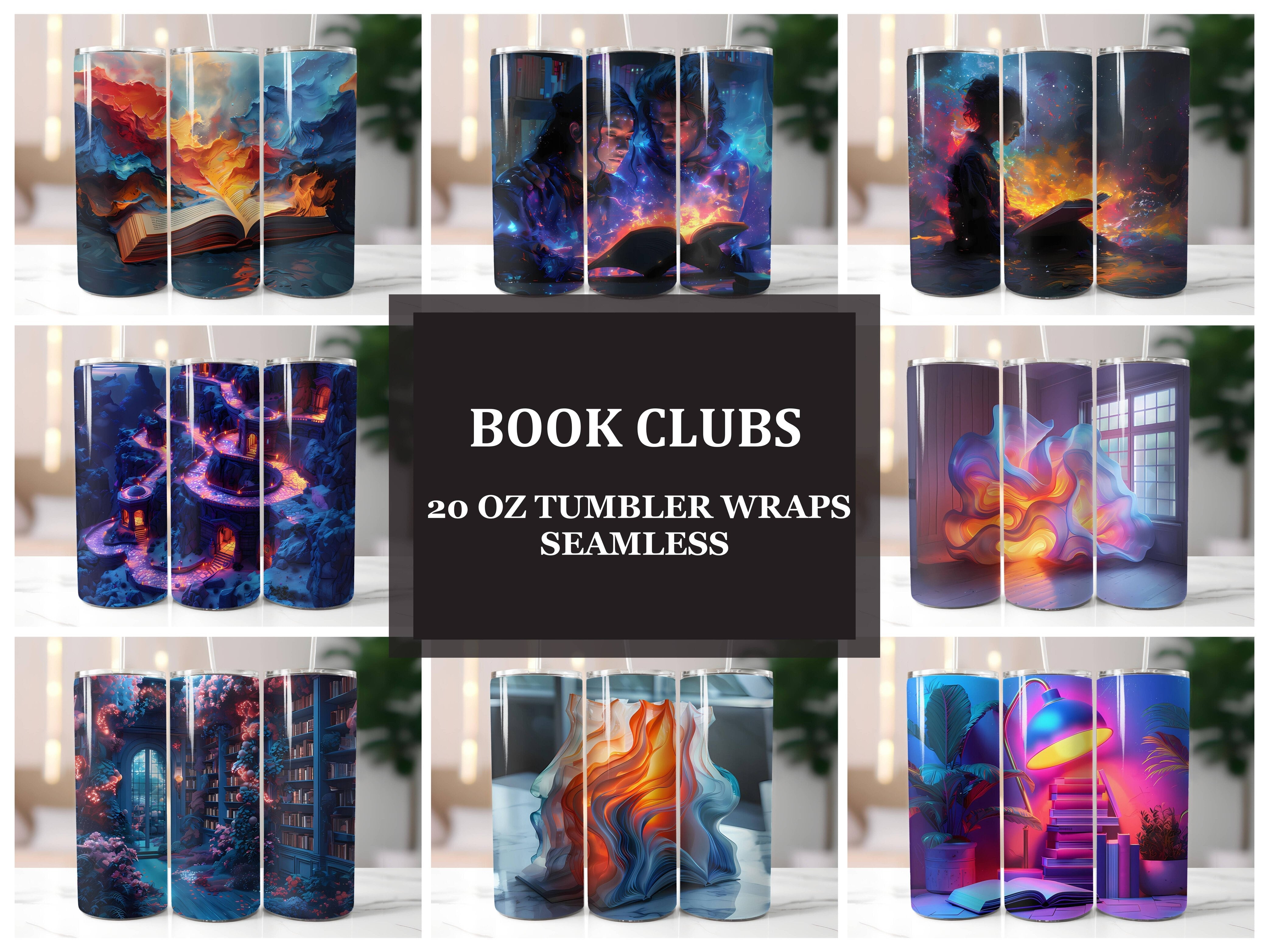 Book Clubs 3 Tumbler Wrap - CraftNest - Digital Crafting and Art