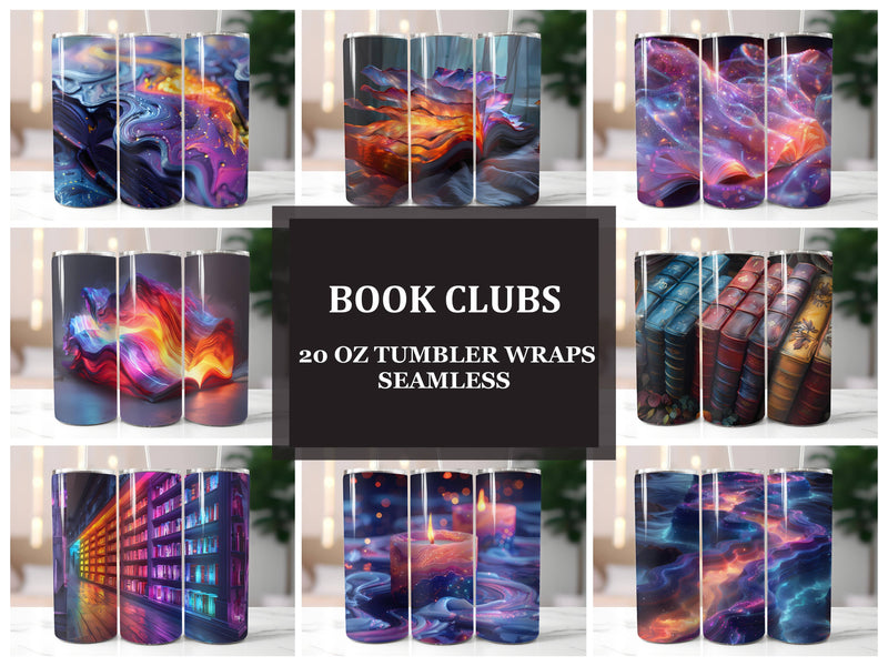 Book Clubs 5 Tumbler Wrap - CraftNest - Digital Crafting and Art