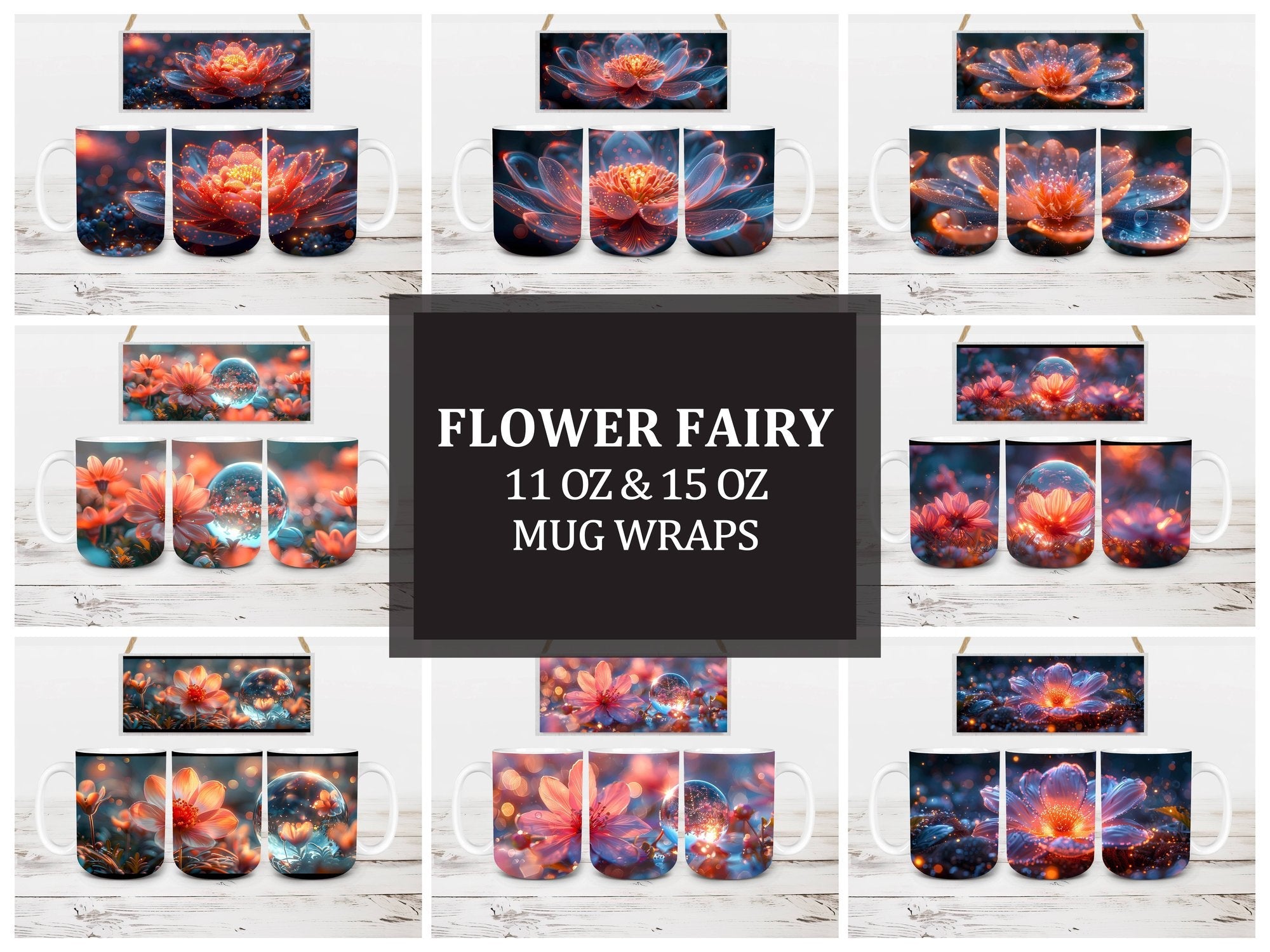 Flower Fairy 7 Mug Wrap - CraftNest