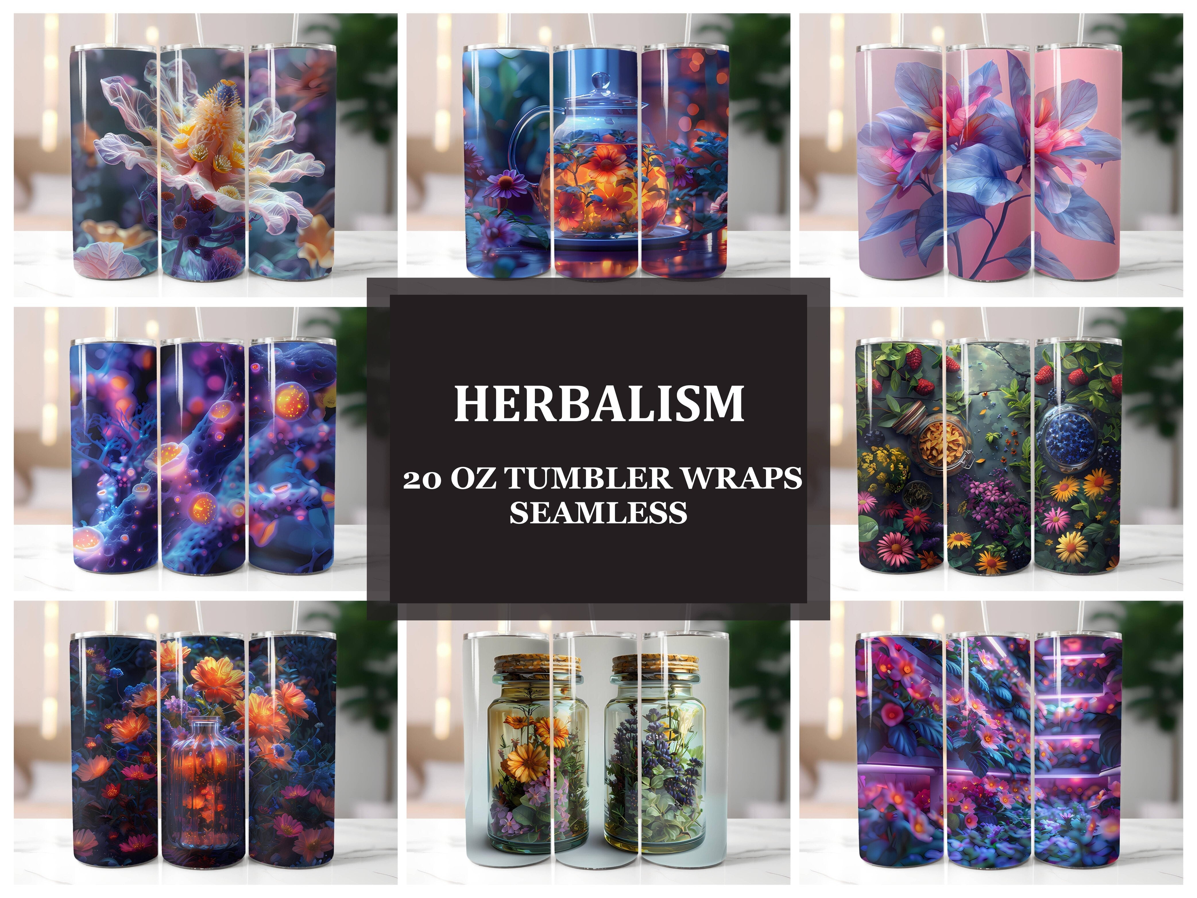 Herbalism 2 Tumbler Wrap - CraftNest - Digital Crafting and Art