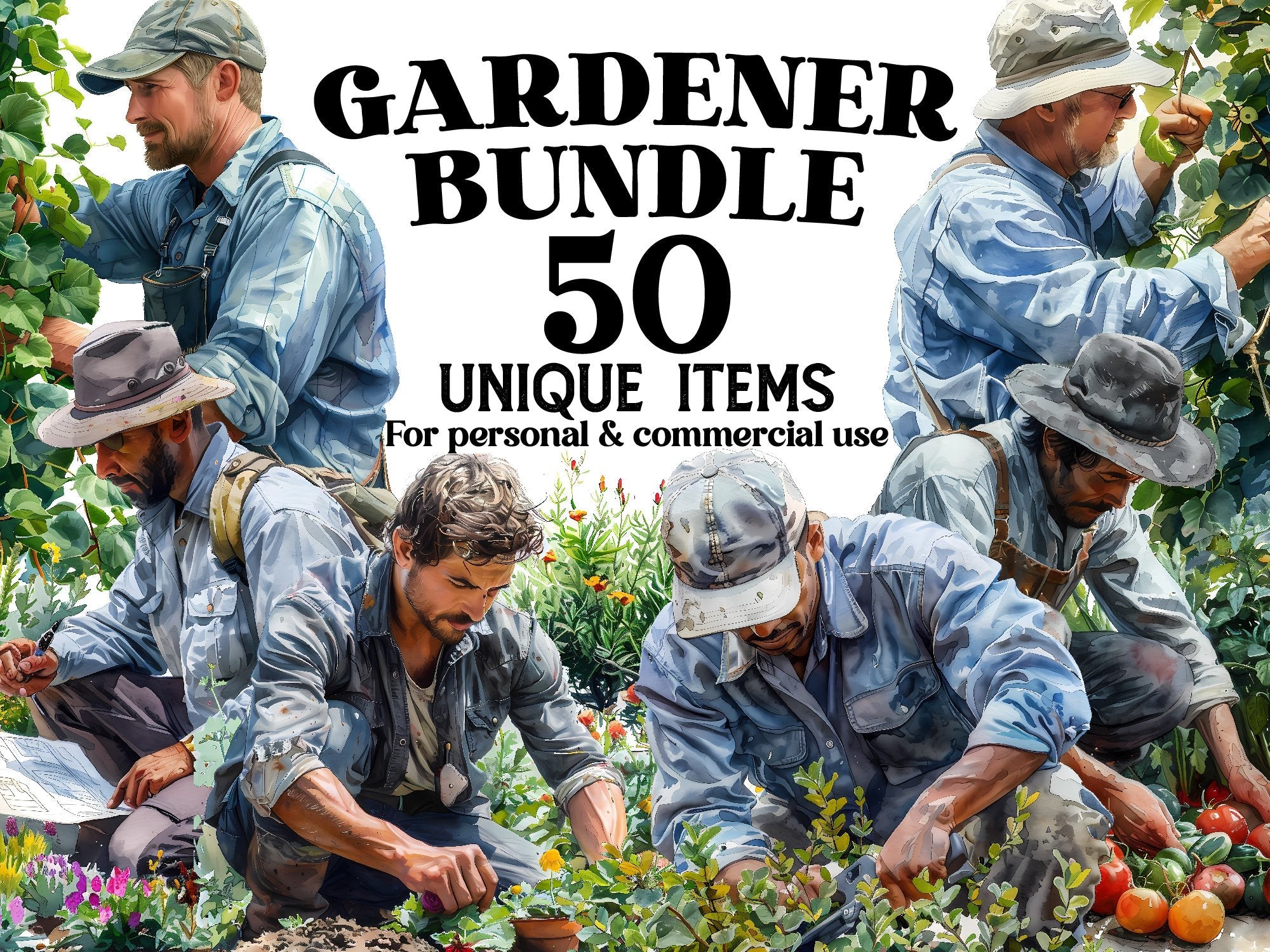 Gardener Clipart - CraftNest - Digital Crafting and Art