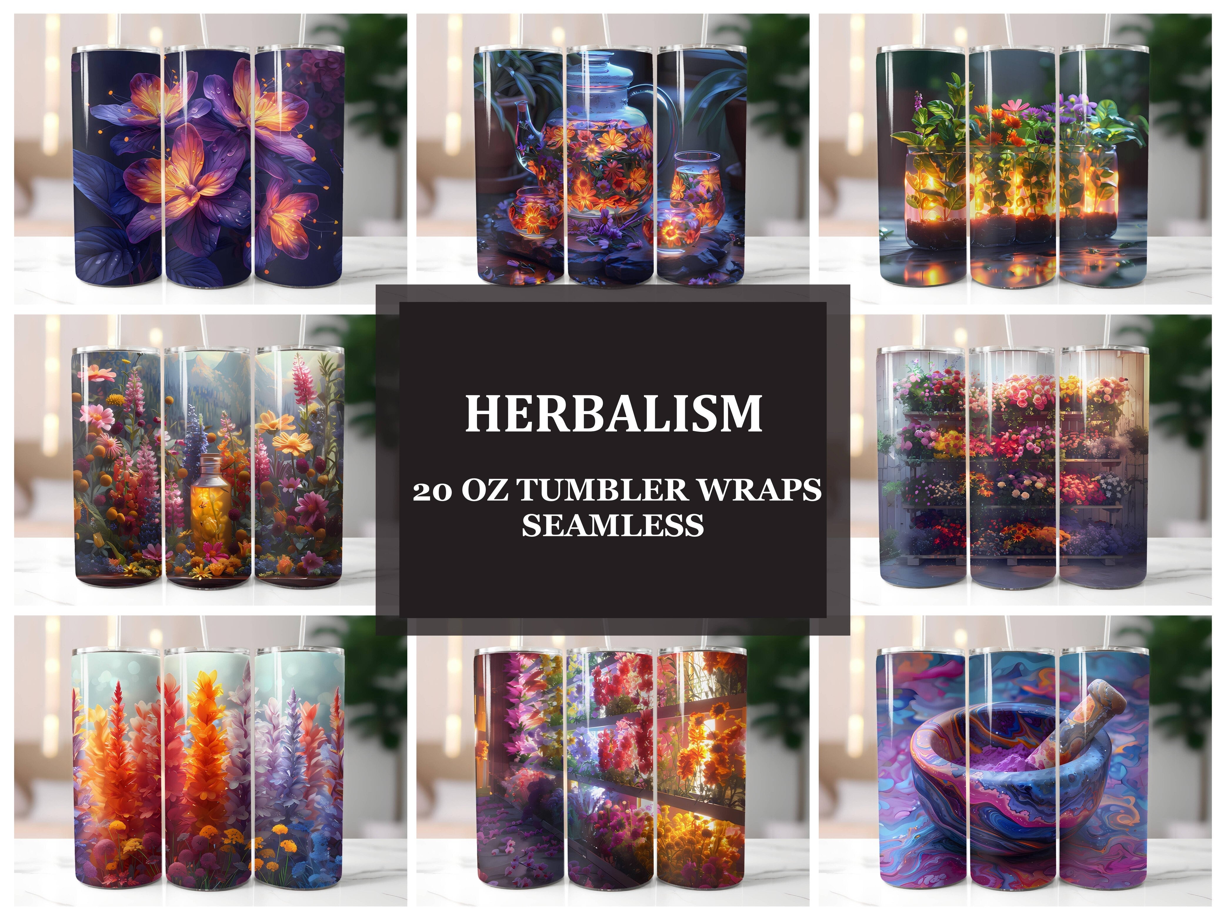 Herbalism 4 Tumbler Wrap - CraftNest - Digital Crafting and Art