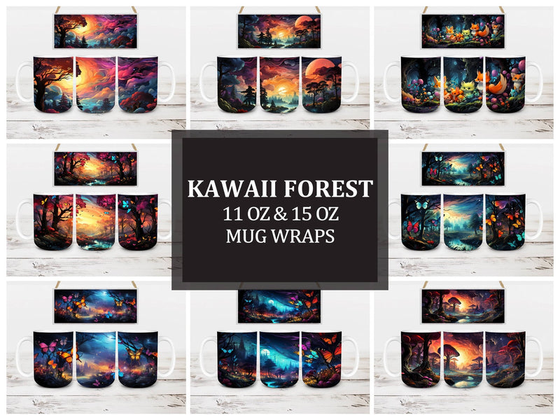 Kawaii Forest 2 Mug Wrap - CraftNest