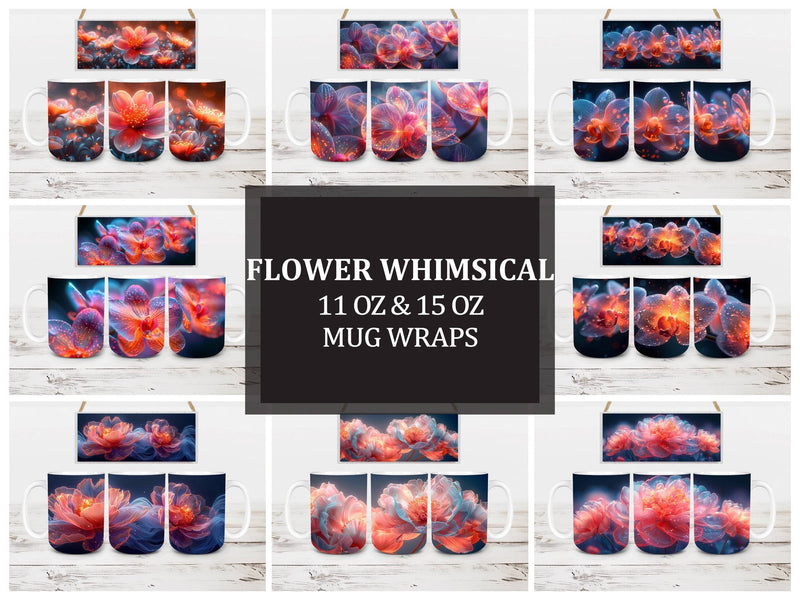 Flower Whimsical 6 Mug Wrap - CraftNest