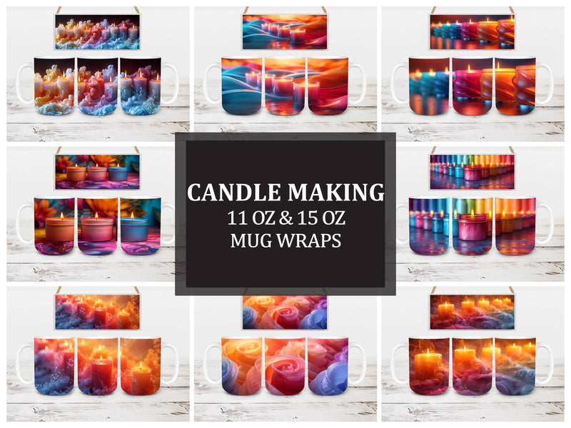 Candle Making 2 Mug Wrap - CraftNest - Digital Crafting and Art