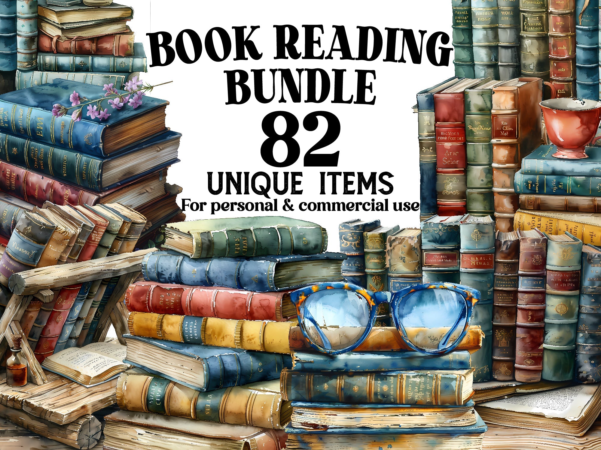 Book Reading Clipart - CraftNest - Digital Crafting and Art
