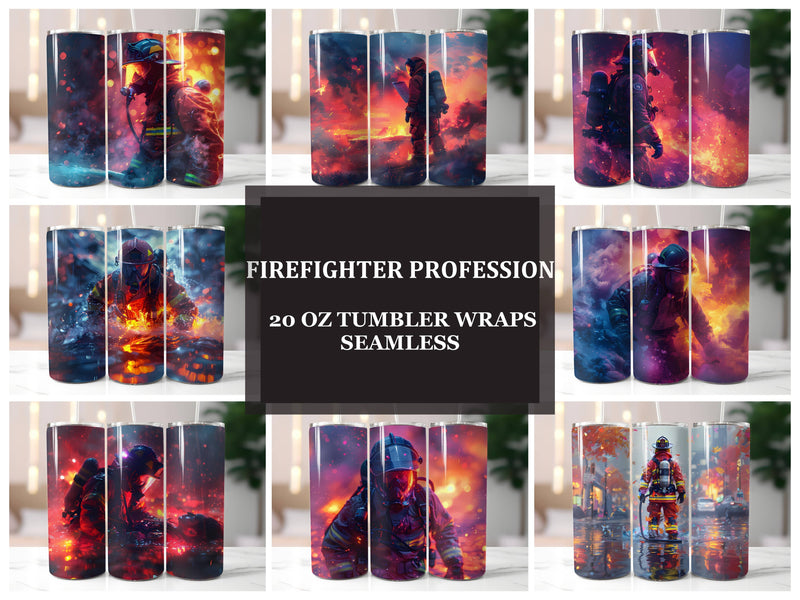 Firefighter Profession 4 Tumbler Wrap - CraftNest - Digital Crafting and Art