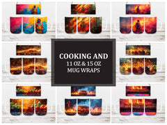 Cooking and 1 Mug Wrap - CraftNest - Digital Crafting and Art