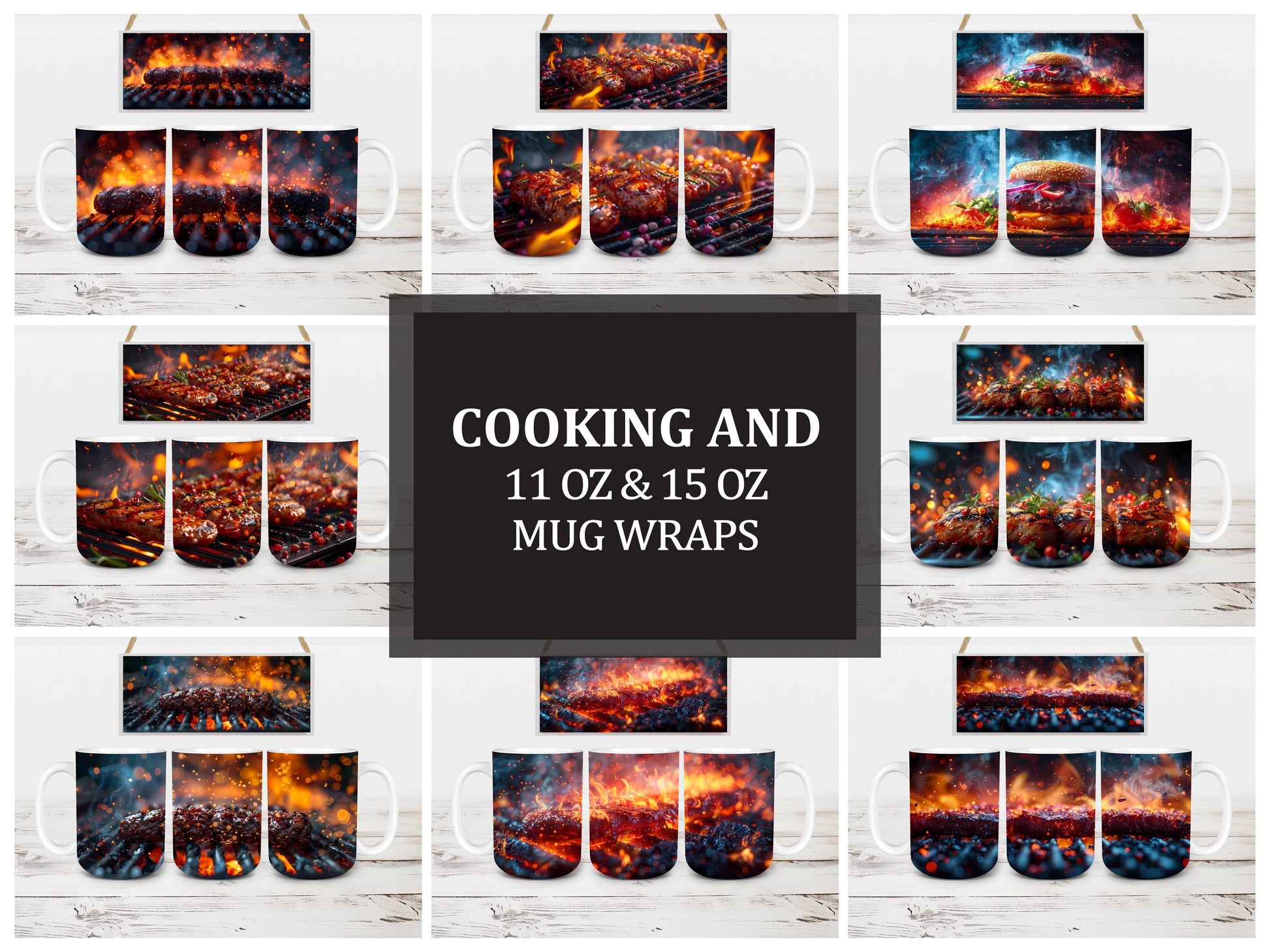 Cooking and 2 Mug Wrap - CraftNest - Digital Crafting and Art