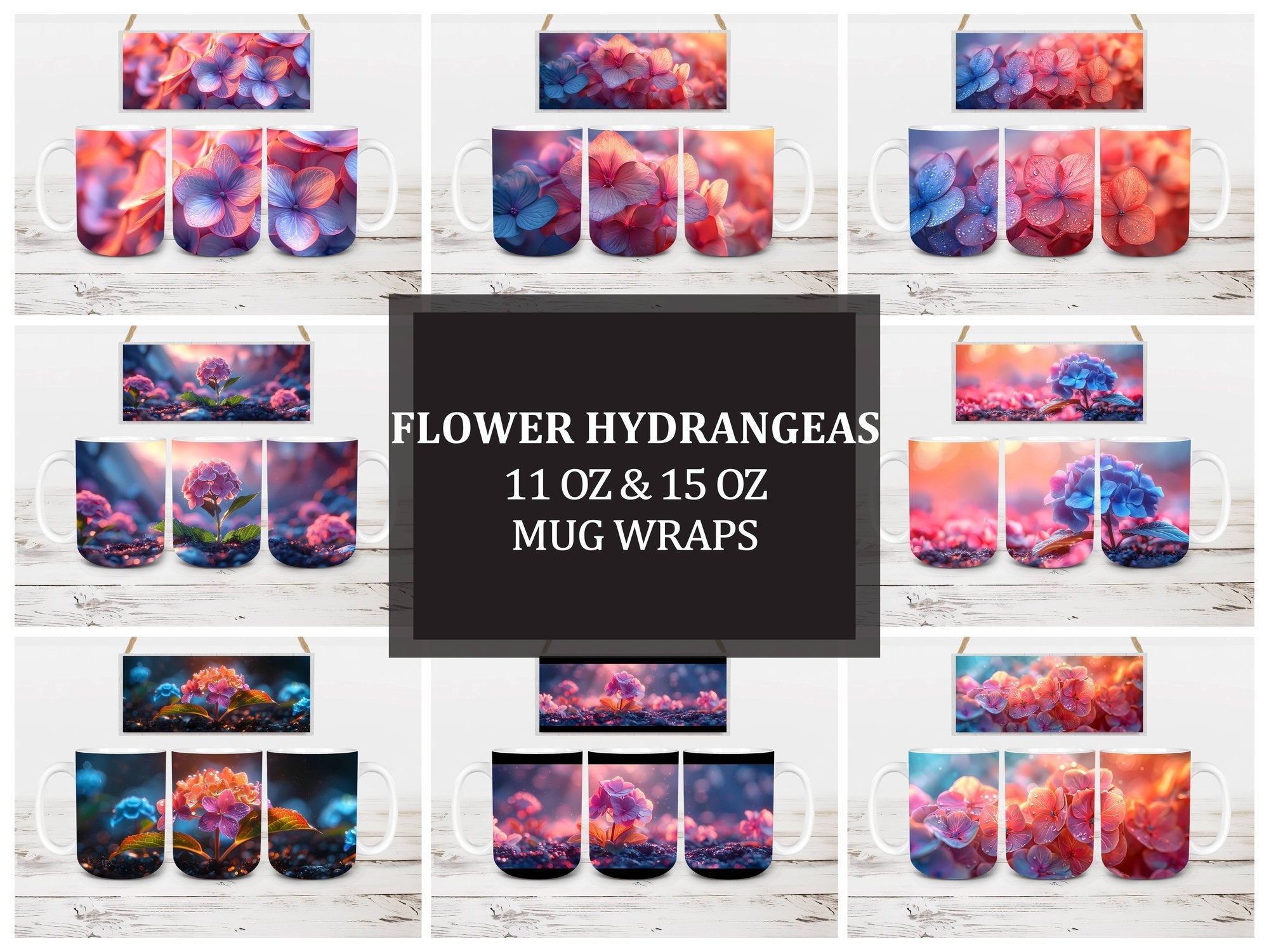 Flower Hydrangeas 5 Mug Wrap - CraftNest