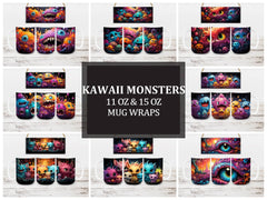Kawaii Monsters 1 Mug Wrap - CraftNest