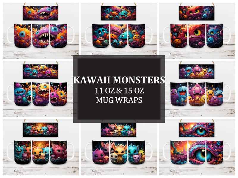 Kawaii Monsters 1 Mug Wrap - CraftNest