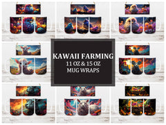 Kawaii Farming 3 Mug Wrap - CraftNest