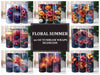 Floral Summer 4 Tumbler Wrap