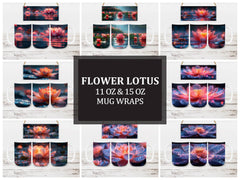 Flower Lotus 6 Mug Wrap - CraftNest