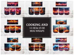 Cooking and 3 Mug Wrap - CraftNest - Digital Crafting and Art