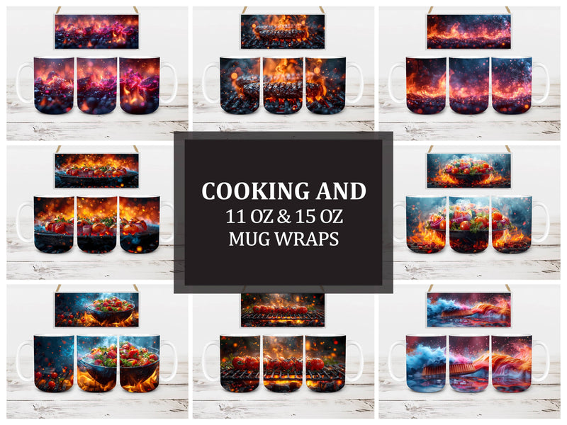 Cooking and 3 Mug Wrap - CraftNest - Digital Crafting and Art