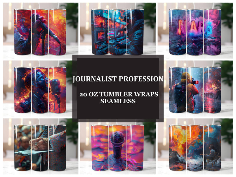 Journalist Profession 2 Tumbler Wrap - CraftNest - Digital Crafting and Art