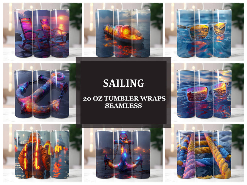 Sailing 3 Tumbler Wrap - CraftNest - Digital Crafting and Art