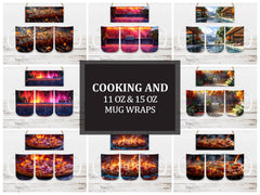 Cooking and 4 Mug Wrap - CraftNest - Digital Crafting and Art