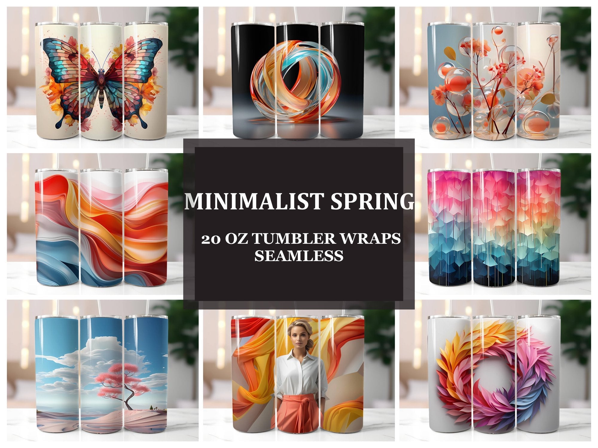Minimalist Spring 6 Tumbler Wrap - CraftNest