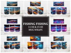 Fishing 1 Mug Wrap - CraftNest - Digital Crafting and Art
