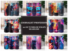 Journalist Profession 4 Tumbler Wrap - CraftNest - Digital Crafting and Art