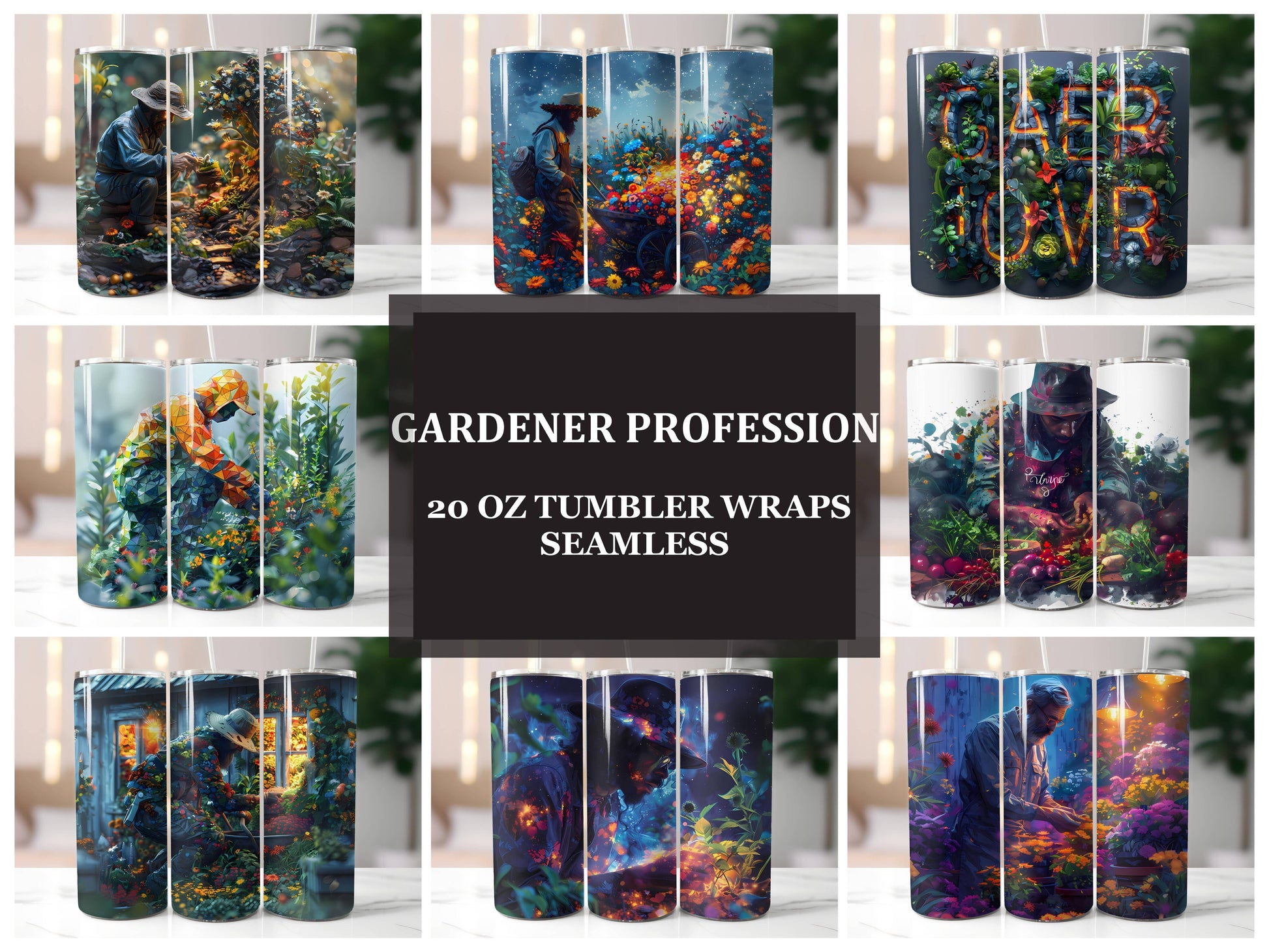 Gardener Profession 1 Tumbler Wrap - CraftNest - Digital Crafting and Art