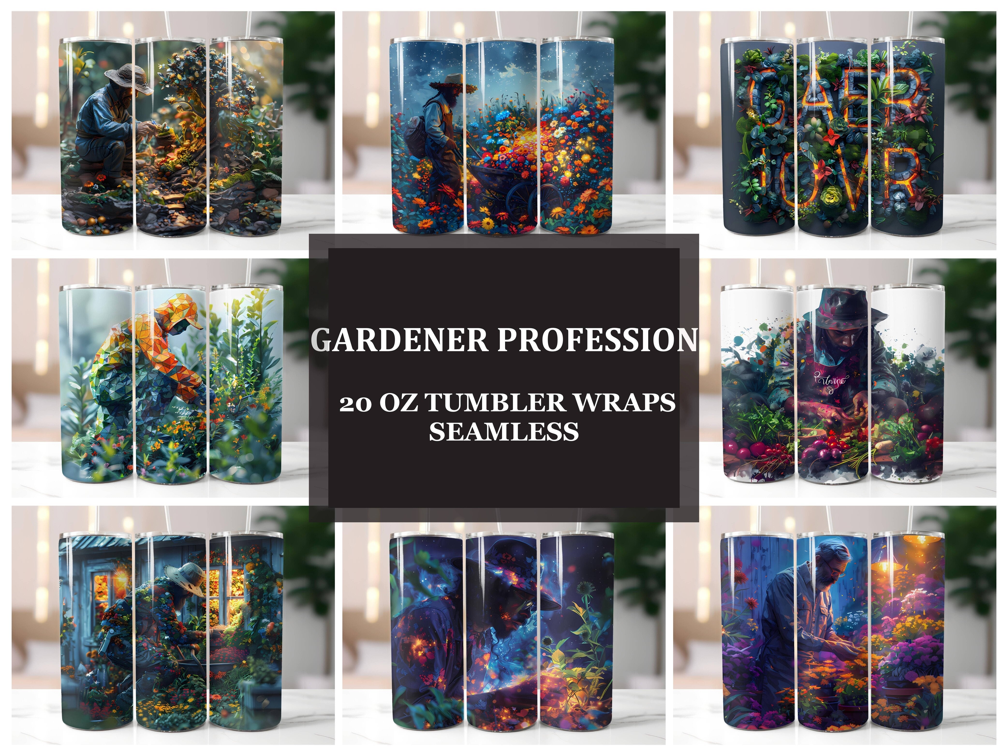 Gardener Profession 1 Tumbler Wrap - CraftNest - Digital Crafting and Art