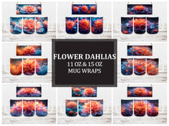 Flower Dahlias 5 Mug Wrap - CraftNest
