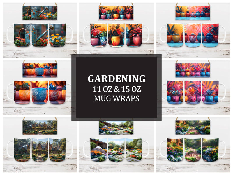 Gardening 2 Mug Wrap - CraftNest - Digital Crafting and Art