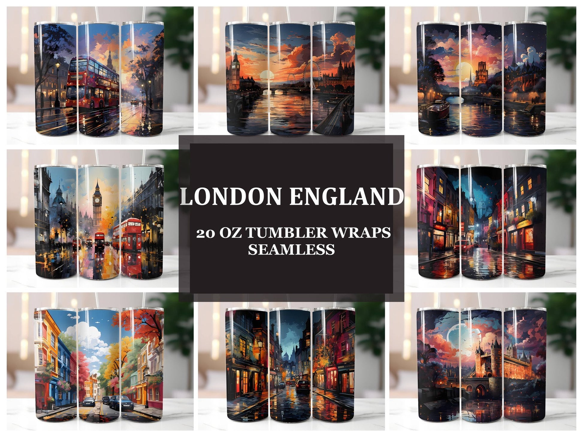 London England 2 Tumbler Wrap - CraftNest