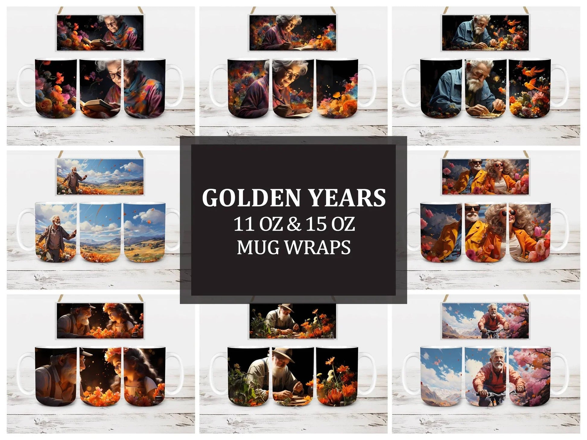Golden Years 2 Mug Wrap - CraftNest